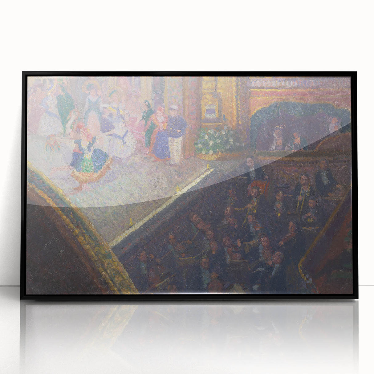 Modern Wall Art – Vibrant Ballet Scene with Orchestra
