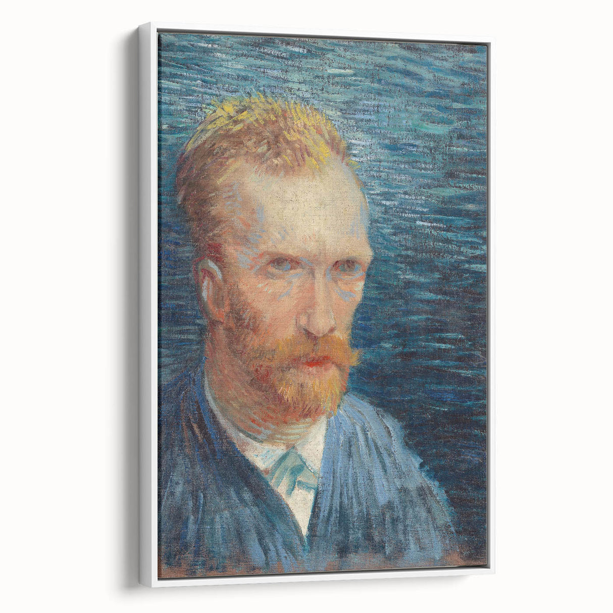 Impressionism Wall Art - Self-Portrait with Intense Blues (1887) by van Gogh