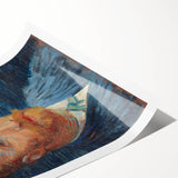 Impressionism Wall Art - Self-Portrait with Intense Blues (1887) by van Gogh