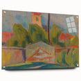 Modern Wall Art – Vibrant Village Landscape with Church