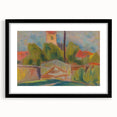 Modern Wall Art – Vibrant Village Landscape with Church