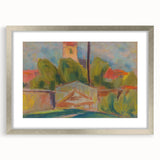 Modern Wall Art – Vibrant Village Landscape with Church