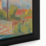 Modern Wall Art – Vibrant Village Landscape with Church