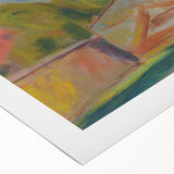 Modern Wall Art – Vibrant Village Landscape with Church