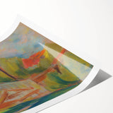 Modern Wall Art – Vibrant Village Landscape with Church