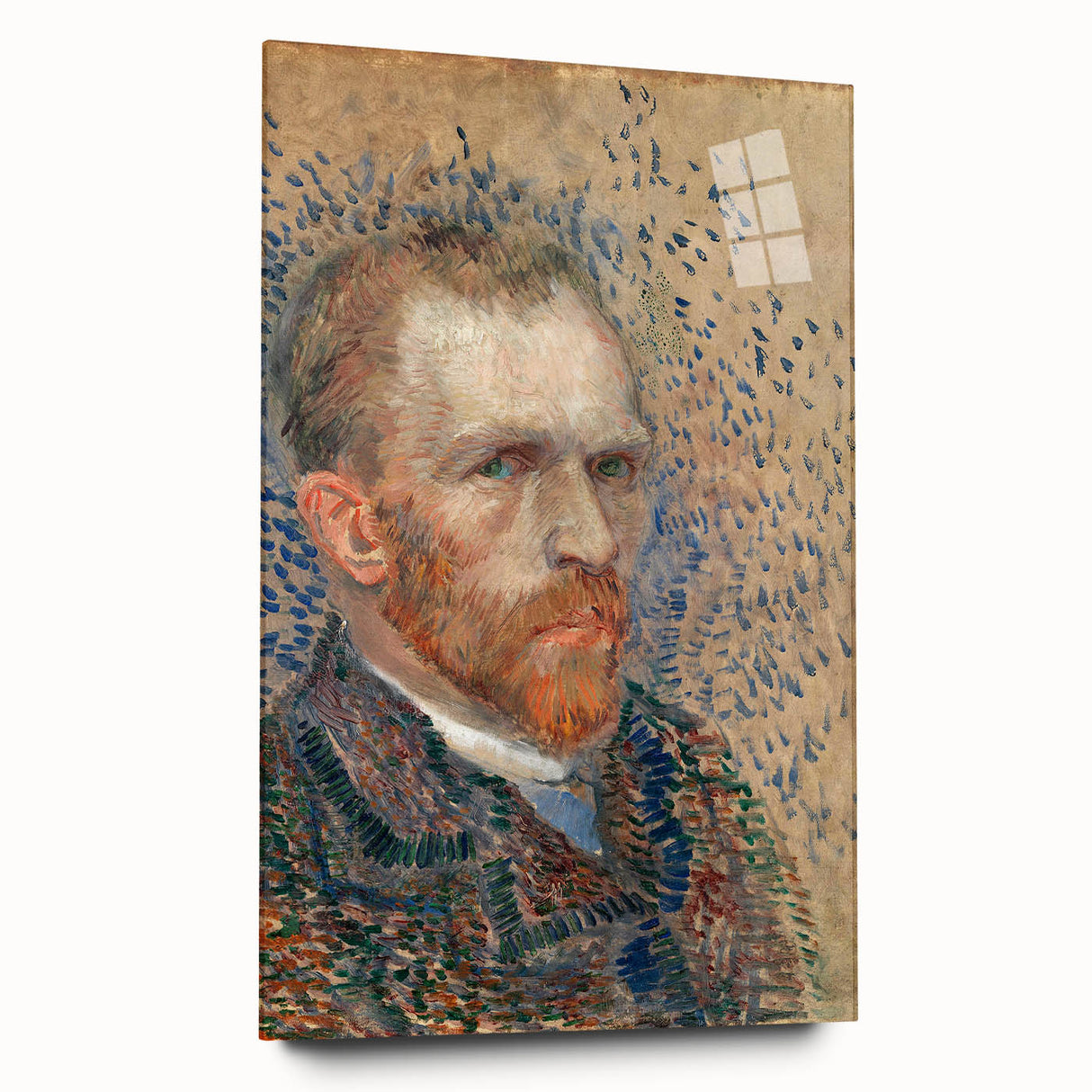 Impressionism Wall Art - Self-Portrait with Pointillism (1887) by van Gogh