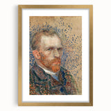 Impressionism Wall Art - Self-Portrait with Pointillism (1887) by van Gogh