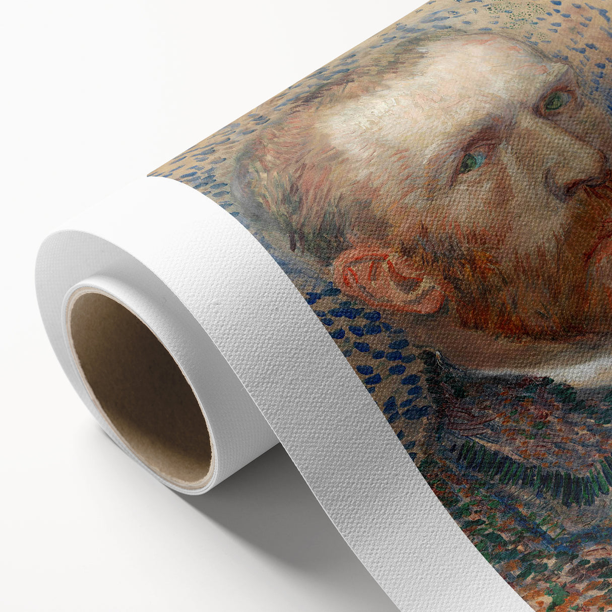 Impressionism Wall Art - Self-Portrait with Pointillism (1887) by van Gogh