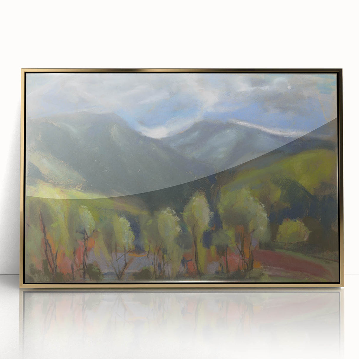Modern Wall Art – Lush Spring Landscape with Vibrant Colors