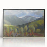 Modern Wall Art – Lush Spring Landscape with Vibrant Colors