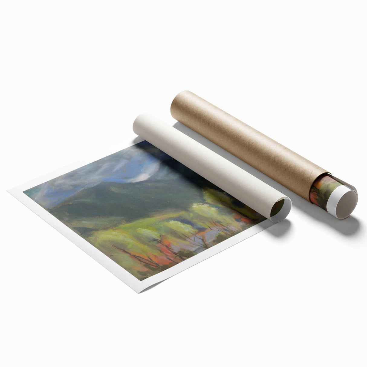Modern Wall Art – Lush Spring Landscape with Vibrant Colors
