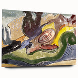 Modern Wall Art – Abstract Beach Landscape with Dynamic Colors