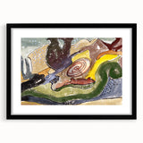 Modern Wall Art – Abstract Beach Landscape with Dynamic Colors