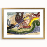 Modern Wall Art – Abstract Beach Landscape with Dynamic Colors