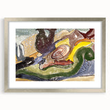 Modern Wall Art – Abstract Beach Landscape with Dynamic Colors