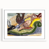 Modern Wall Art – Abstract Beach Landscape with Dynamic Colors