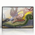Modern Wall Art – Abstract Beach Landscape with Dynamic Colors