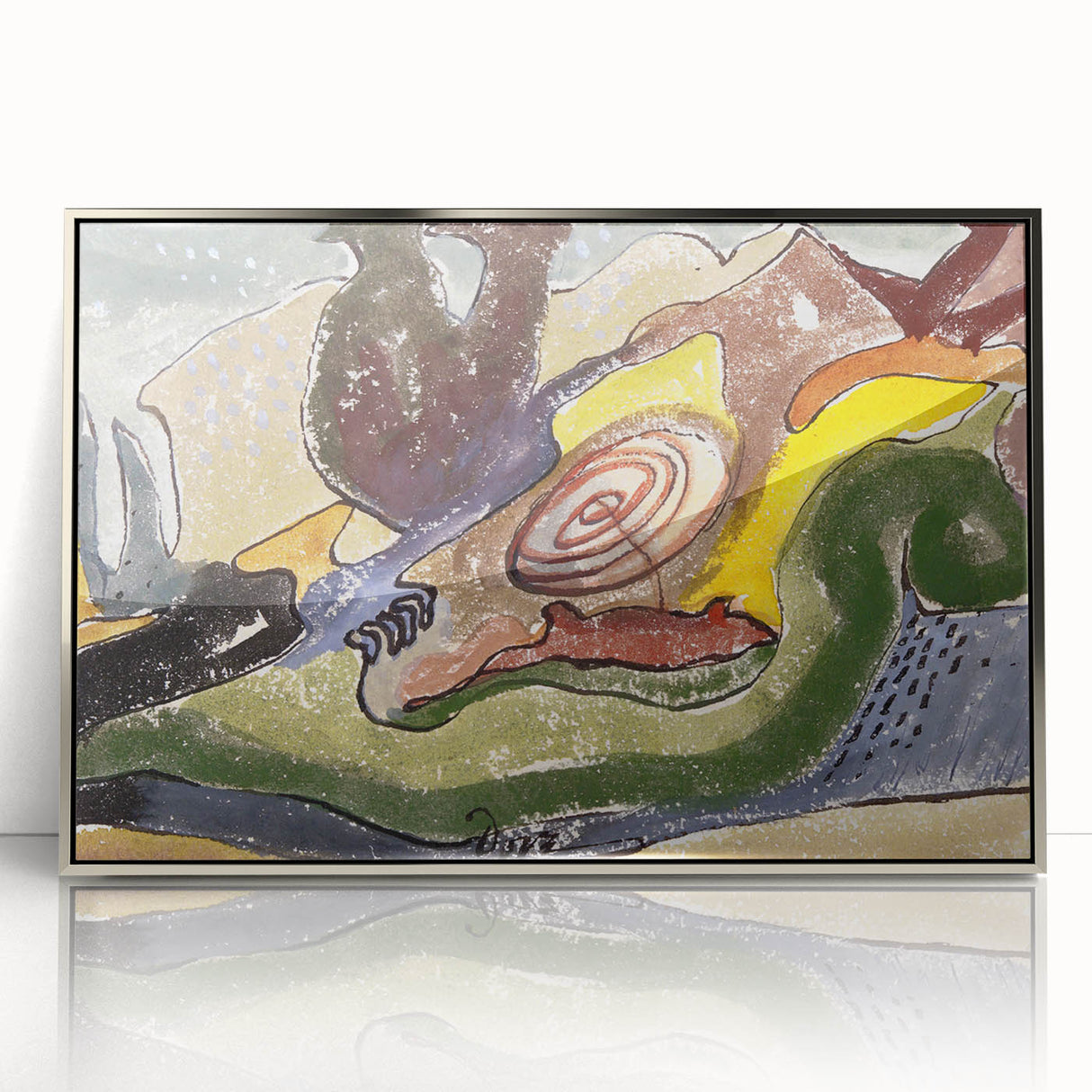 Modern Wall Art – Abstract Beach Landscape with Dynamic Colors