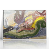 Modern Wall Art – Abstract Beach Landscape with Dynamic Colors