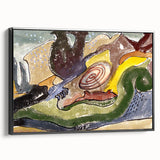 Modern Wall Art – Abstract Beach Landscape with Dynamic Colors
