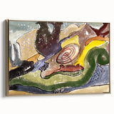 Modern Wall Art – Abstract Beach Landscape with Dynamic Colors