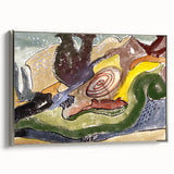 Modern Wall Art – Abstract Beach Landscape with Dynamic Colors