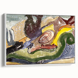 Modern Wall Art – Abstract Beach Landscape with Dynamic Colors