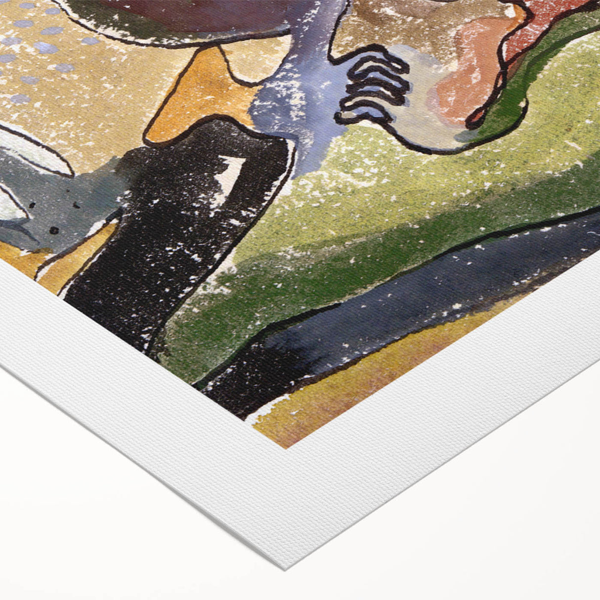 Modern Wall Art – Abstract Beach Landscape with Dynamic Colors