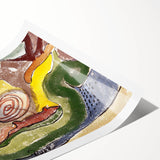 Modern Wall Art – Abstract Beach Landscape with Dynamic Colors