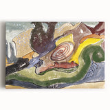 Modern Wall Art – Abstract Beach Landscape with Dynamic Colors