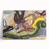 Modern Wall Art – Abstract Beach Landscape with Dynamic Colors