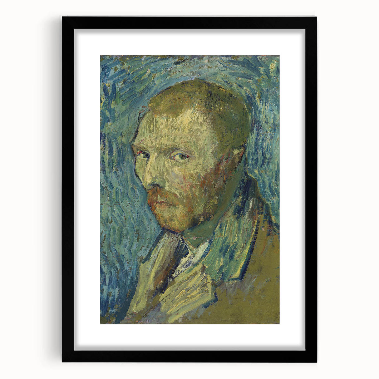 Impressionism Wall Art: Van Gogh’s 1889 Self-Portrait in Blue Tones