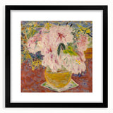 Modern Wall Art - Pink Floral Bouquet with Impressionist Brushstrokes