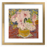 Modern Wall Art - Pink Floral Bouquet with Impressionist Brushstrokes