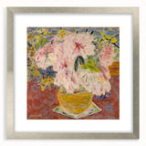 Modern Wall Art - Pink Floral Bouquet with Impressionist Brushstrokes