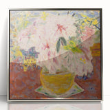 Modern Wall Art - Pink Floral Bouquet with Impressionist Brushstrokes