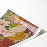 Modern Wall Art - Pink Floral Bouquet with Impressionist Brushstrokes