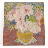Modern Wall Art - Pink Floral Bouquet with Impressionist Brushstrokes