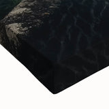 Close-up of a vibrant stretched canvas depicting a majestic castle landscape, showcasing intricate details and rich colors, perfect for home decor.