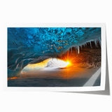 Stunning rolled print of a vibrant cave landscape showcasing rich earth tones and intricate textures, perfect for enhancing home decor. Packaged securely for safe delivery.