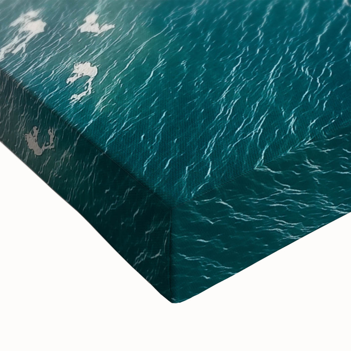 Close-up of a stretched canvas showcasing a vibrant landscape of cliffs with intricate texture and rich colors, ideal for home decor or art enthusiasts.