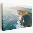 Stretched canvas artwork depicting dramatic cliffs and vast landscapes, showcasing vibrant colors and intricate details, perfect for adding depth to modern home decor. Ideal for nature enthusiasts and art collectors.