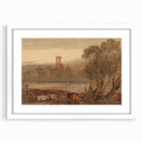 Romantic Art Prints: Kirkstall Abbey on the River Aire - Historical Wall Art