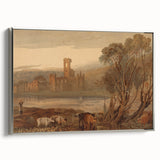 Romantic Art Prints: Kirkstall Abbey on the River Aire - Historical Wall Art