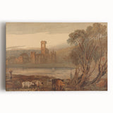 Romantic Art Prints: Kirkstall Abbey on the River Aire - Historical Wall Art
