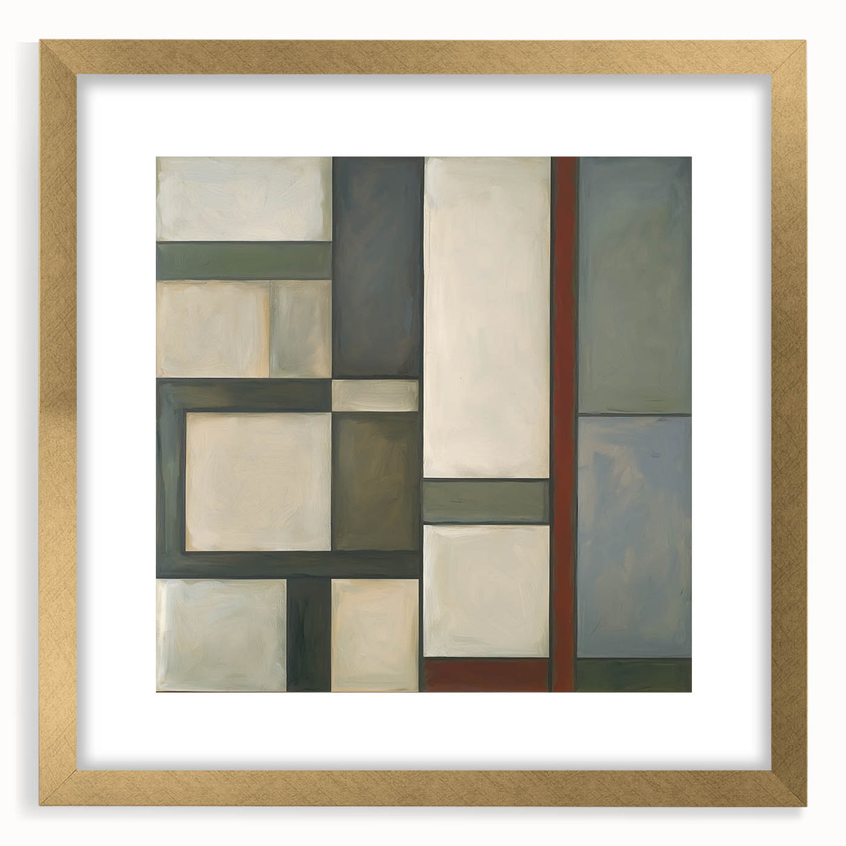 Modern Geometric Bedroom Wall Art – Light Gray and Silver