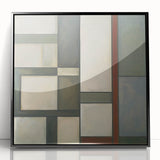 Modern Geometric Bedroom Wall Art – Light Gray and Silver