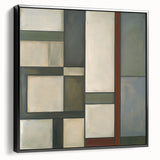 Modern Geometric Bedroom Wall Art – Light Gray and Silver