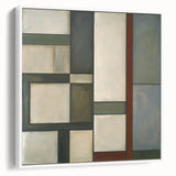 Modern Geometric Bedroom Wall Art – Light Gray and Silver