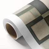 Modern Geometric Bedroom Wall Art – Light Gray and Silver